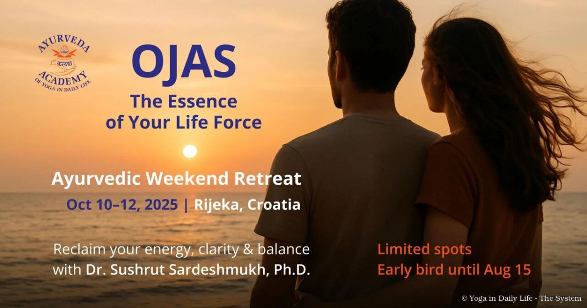 SPECIAL EVENT: Discover Ojas, the essence of your life force