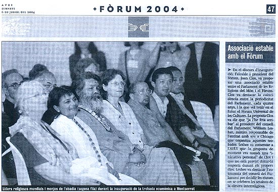 Paper clipping about the Monserrat Assembly Paper clipping about the Monserrat Assembly