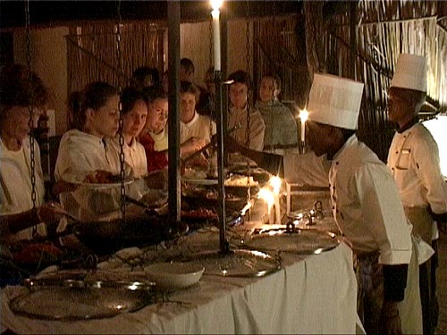 Dinner at the lodge Dinner at the lodge