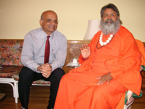 His Holiness Mahamandaleshwar Paramhans Swami Maheshwarananda with His Excellency Mr. Shah, Ambassador of India to Ukraine His Holiness Mahamandaleshwar Paramhans Swami Maheshwarananda with His Excellency Mr. Shah, Ambassador of India to Ukraine