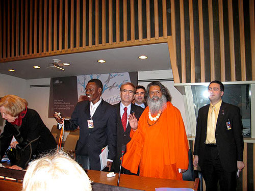 His Holiness Swamiji at the 59th UN NGO's Conference His Holiness Swamiji at the 59th UN NGO's Conference