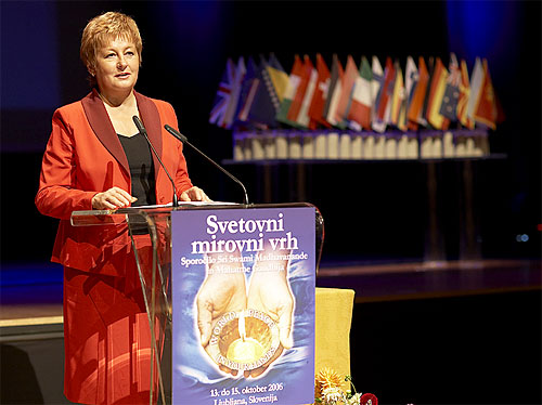 Ljubljana Mayoress, Mrs. Danica Simsic, official patron of the Summit Ljubljana Mayoress, Mrs. Danica Simsic, official patron of the Summit