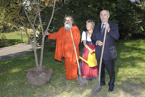 Planting of a World Peace Tree and inauguration of a Peace Memorial Stone in Vienna, Austria Planting of a World Peace Tree and inauguration of a Peace Memorial Stone in Vienna, Austria