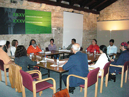 Round-table talks were held with each representative sharing the spiritual perspective and characteristics of their faith - Hinduism, Buddhism, Islam, Christianity, Bahai and Sufi Round-table talks were held with each representative sharing the spiritual perspective and characteristics of their faith - Hinduism, Buddhism, Islam, Christianity, Bahai and Sufi