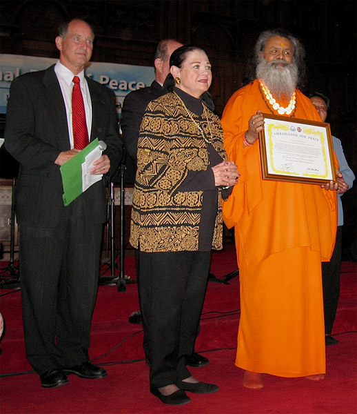 His Holiness Swamiji Receives Title ‘Ambassador of Peace’ His Holiness Swamiji Receives Title ‘Ambassador of Peace’