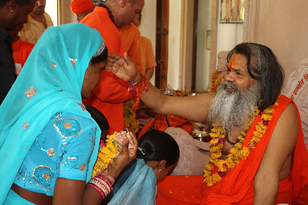 His Holiness Swamiji at the Gurupurnima Satsang in India His Holiness Swamiji at the Gurupurnima Satsang in India